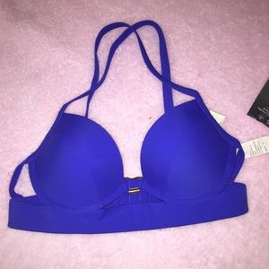 ABERCROMBIE blue bikini top size 34B